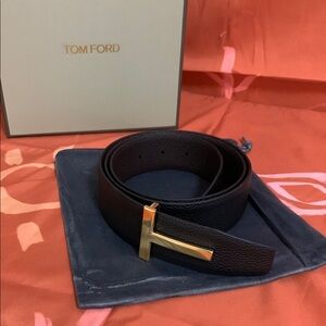 Tom Ford Black Leather Belt